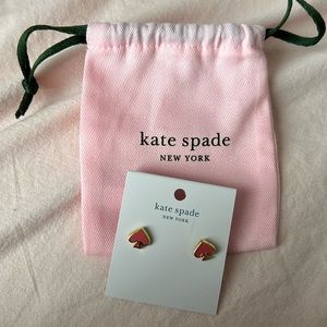 Kate spade pink/coral spade studs